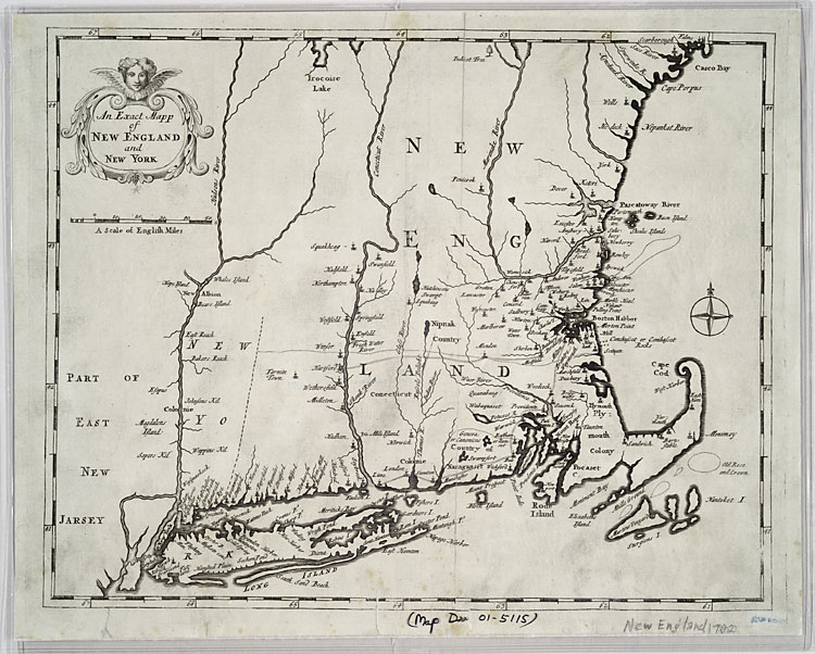 map of New  England by Cotton Mather