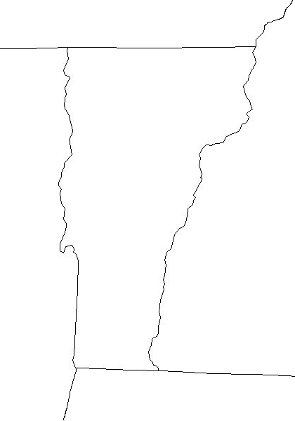 blank map of Vermont